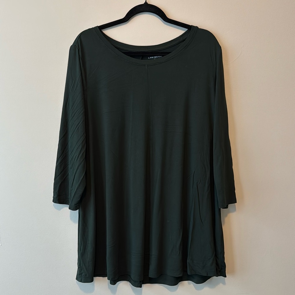 Lane Bryant Forest Green Swing Top